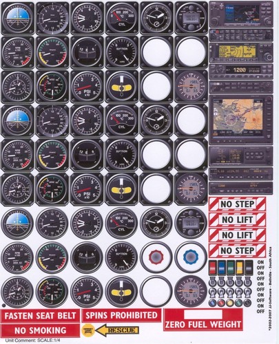 Cockpit instrumente - 3d,