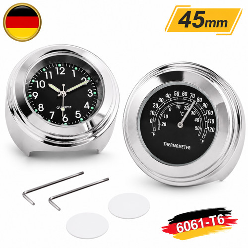 Motorraduhr für 25mm - für, 22